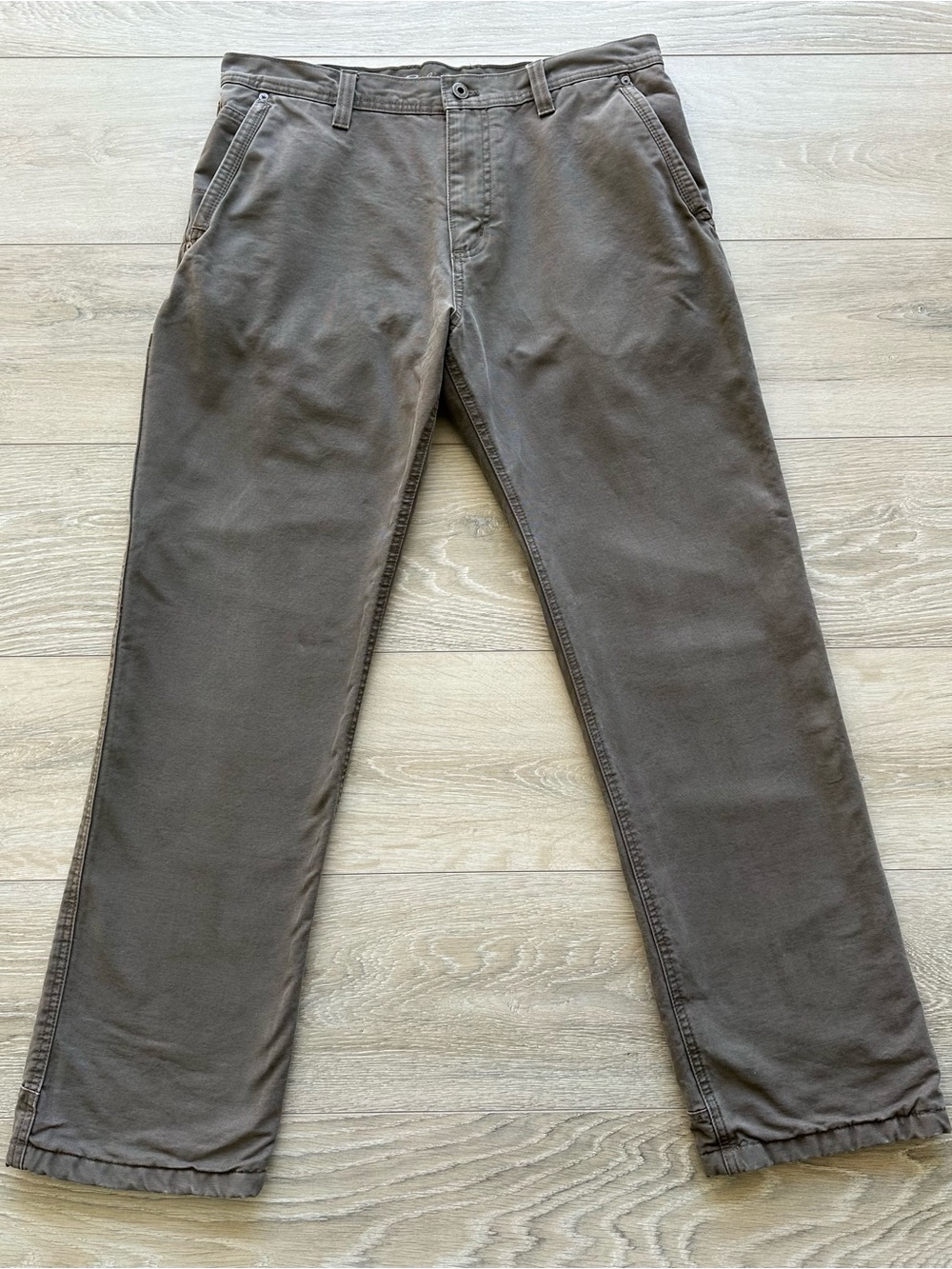 Eddie Bauer Canvas Fleece Lined Work Carpenter Pants 34x32